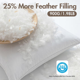 MIULEE down feather fill detail highlights airy loft and lasting shape.