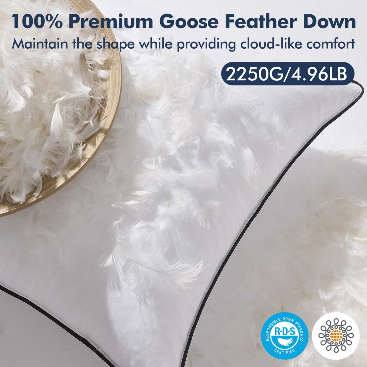 MIULEE down-proof cover close-up with durable stitching for lasting use