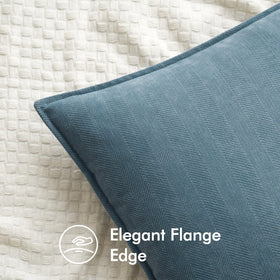 MIULEE dusty blue pillow cover back with hidden zipper for clean look.