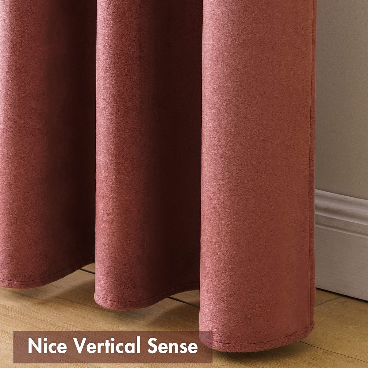 MIULEE dusty rose velvet curtains machine washable for easy care