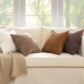 Earthy brown MIULEE pillow covers create warm decor accents
