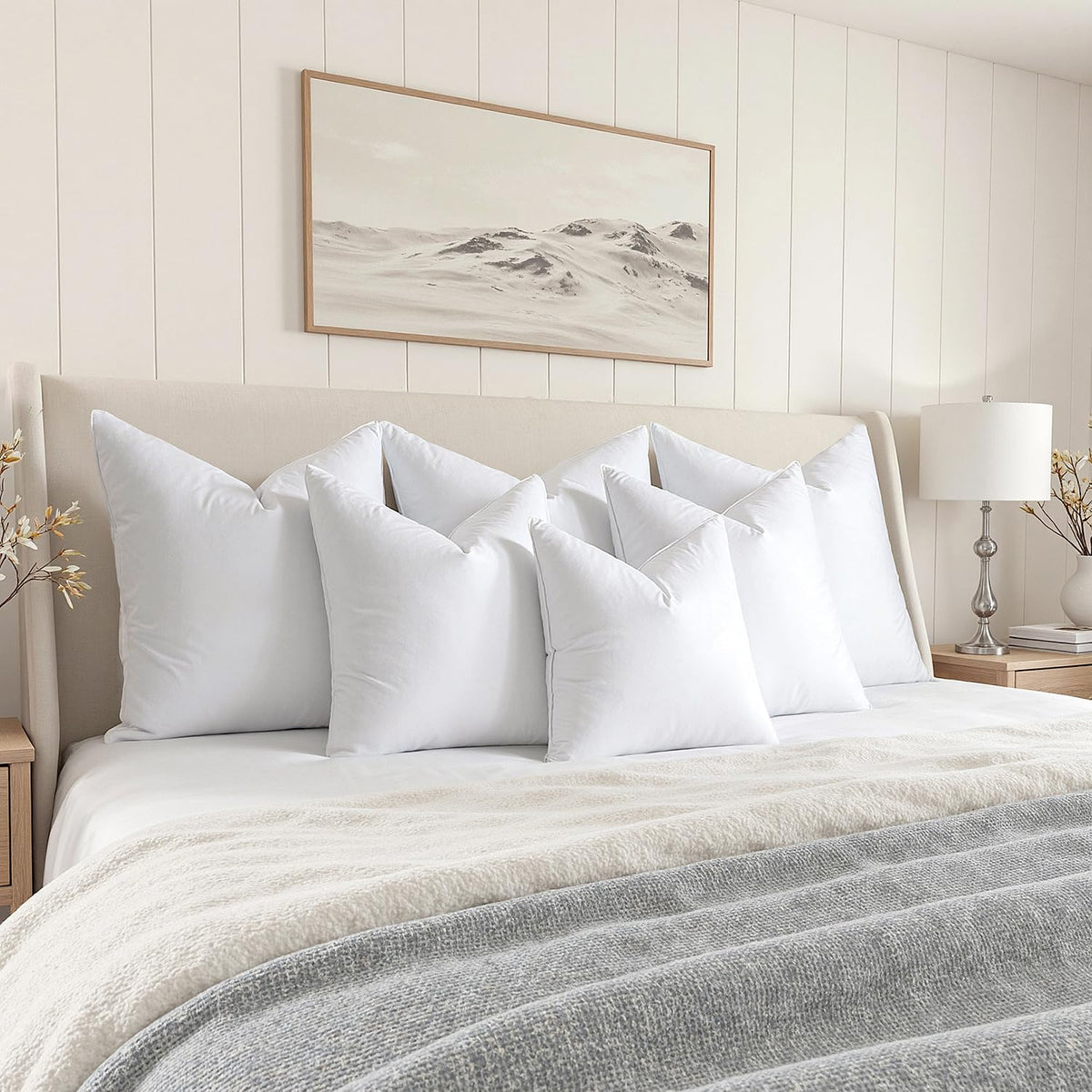 MIULEE 2-pack pillow inserts retain volume over time