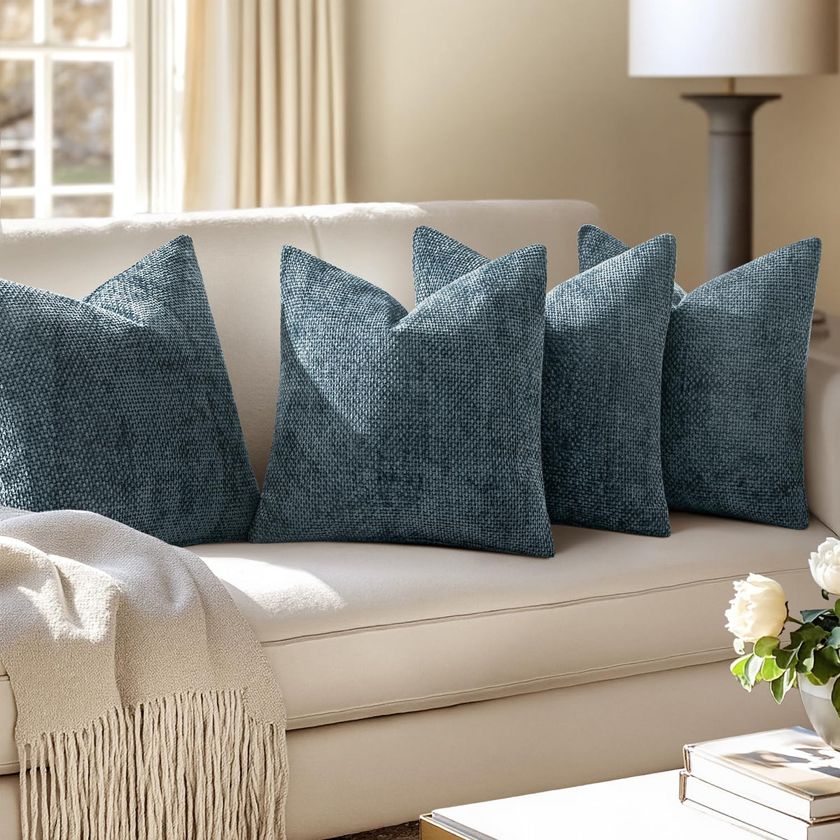 MIULEE easy-care pillow covers, machine washable for simple refreshing
