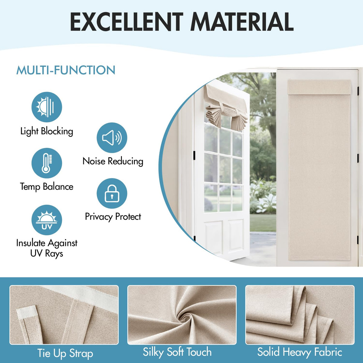 MIULEE easy-care curtains are machine washable for everyday use.