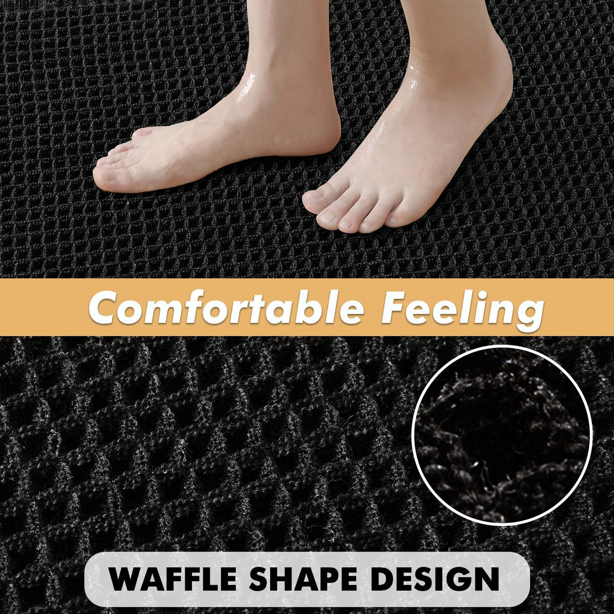 MIULEE easy-care mats machine washable for quick refresh