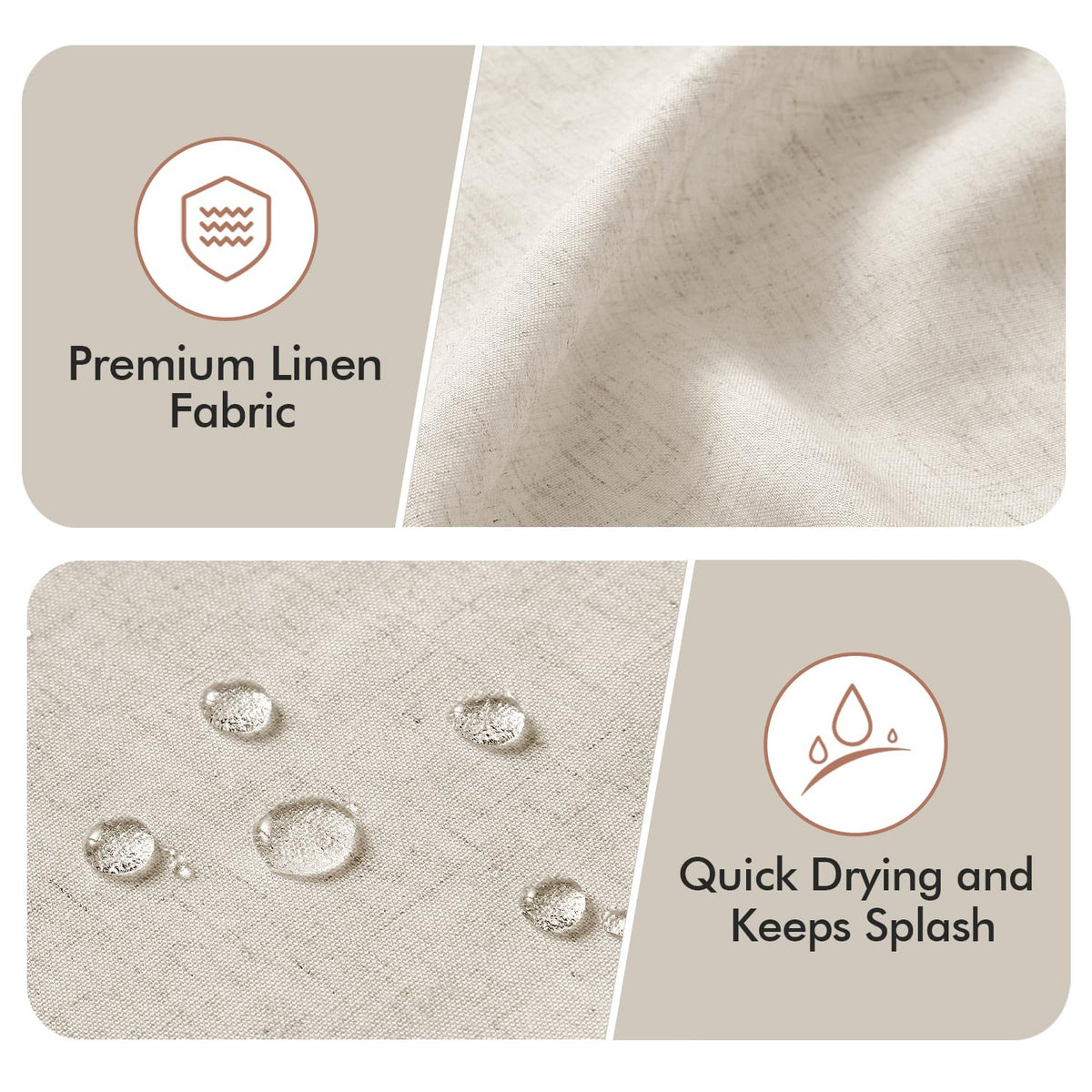 MIULEE curtain with reinforced top header and rust-resistant grommets