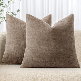 MIULEE euro sham chenille close-up showing plush texture for cozy seating.