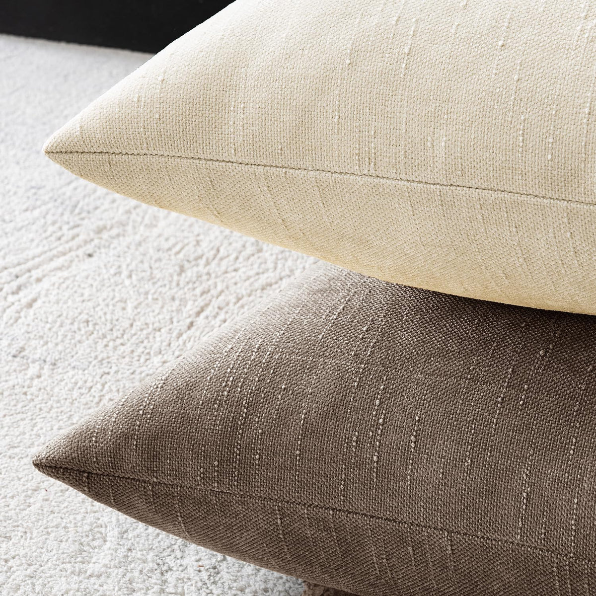 MIULEE 26x26 pillow cover coordinates king bed decor with softness.