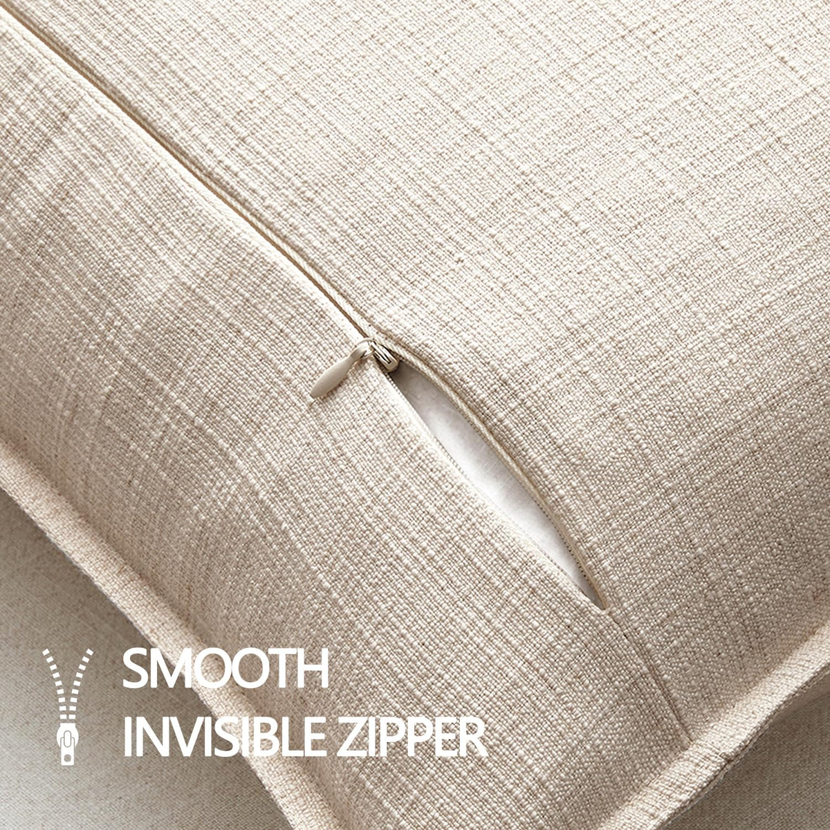 MIULEE euro sham cover in neutral decor blends with any bedroom palette.