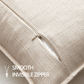 MIULEE euro sham cover in neutral decor blends with any bedroom palette.