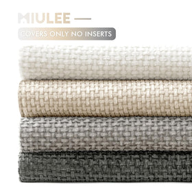 MIULEE easy-care chenille pillow covers; machine wash cold