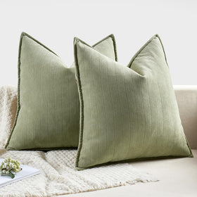 MIULEE farmhouse living space uses sage tones for cozy, inviting atmosphere.