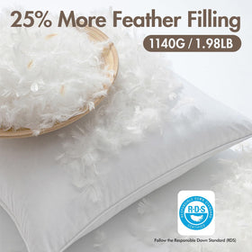 MIULEE feather-down filling delivers plush loft and lasting shape