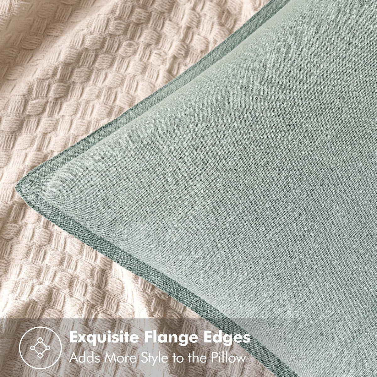 MIULEE pillow cover close-up of flange edge design for timeless style