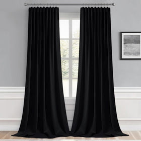 MIULEE floor-to-ceiling curtains frame windows with a sleek contemporary look.