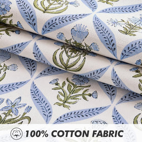 MIULEE floral pillow cover back view with bold blue-green print