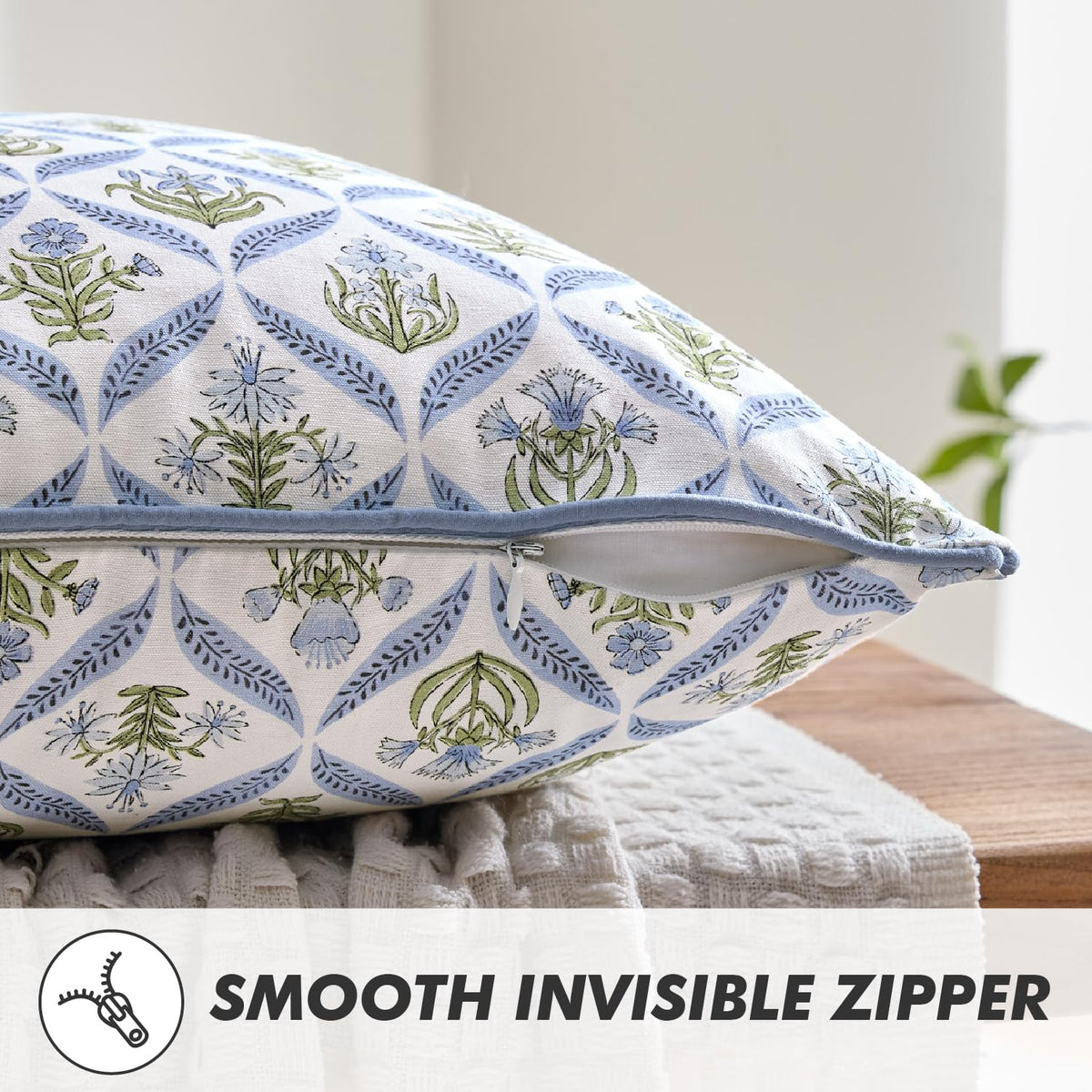 MIULEE cotton pillow covers are machine washable for easy care