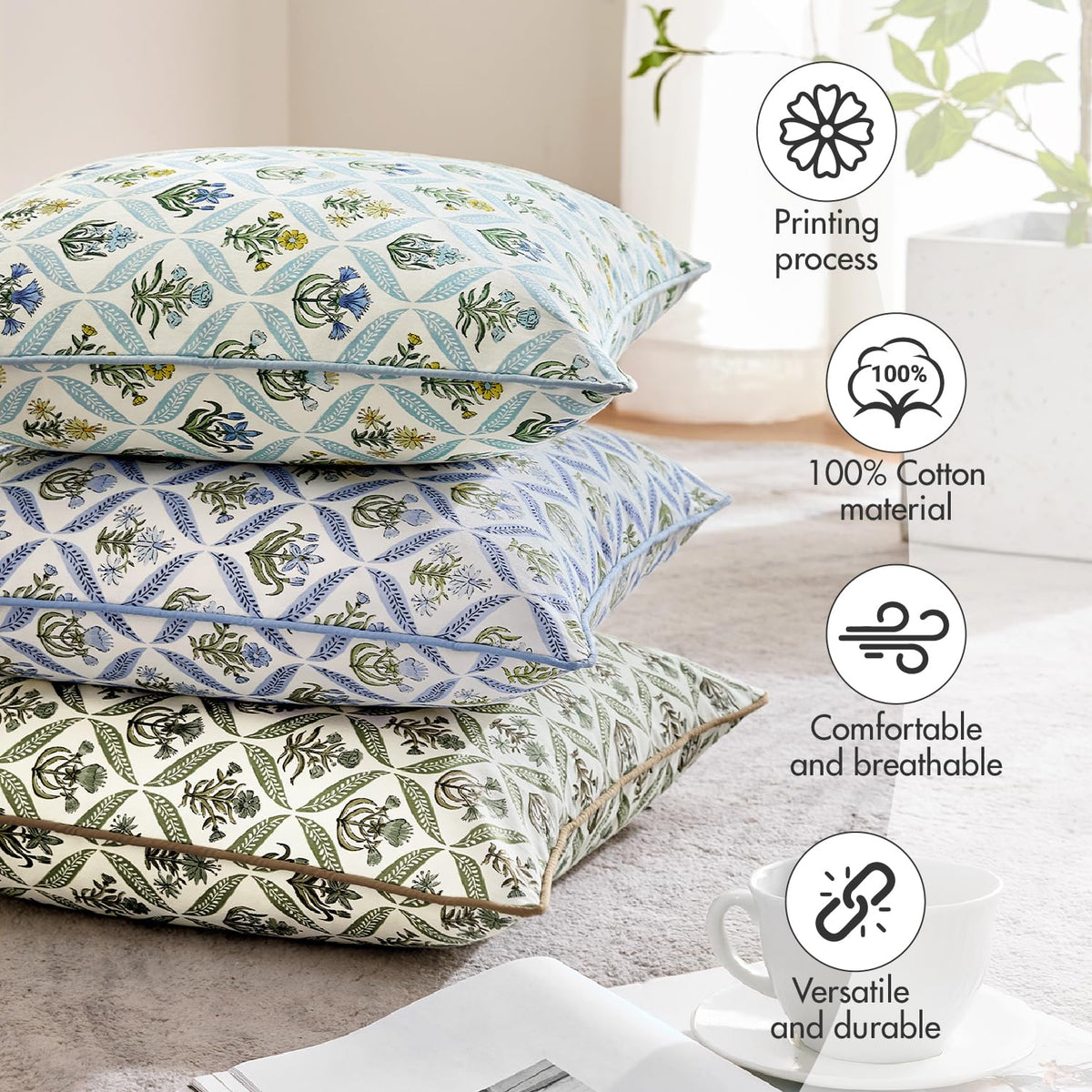 MIULEE set of two pillow covers elevates living rooms and outdoor spaces
