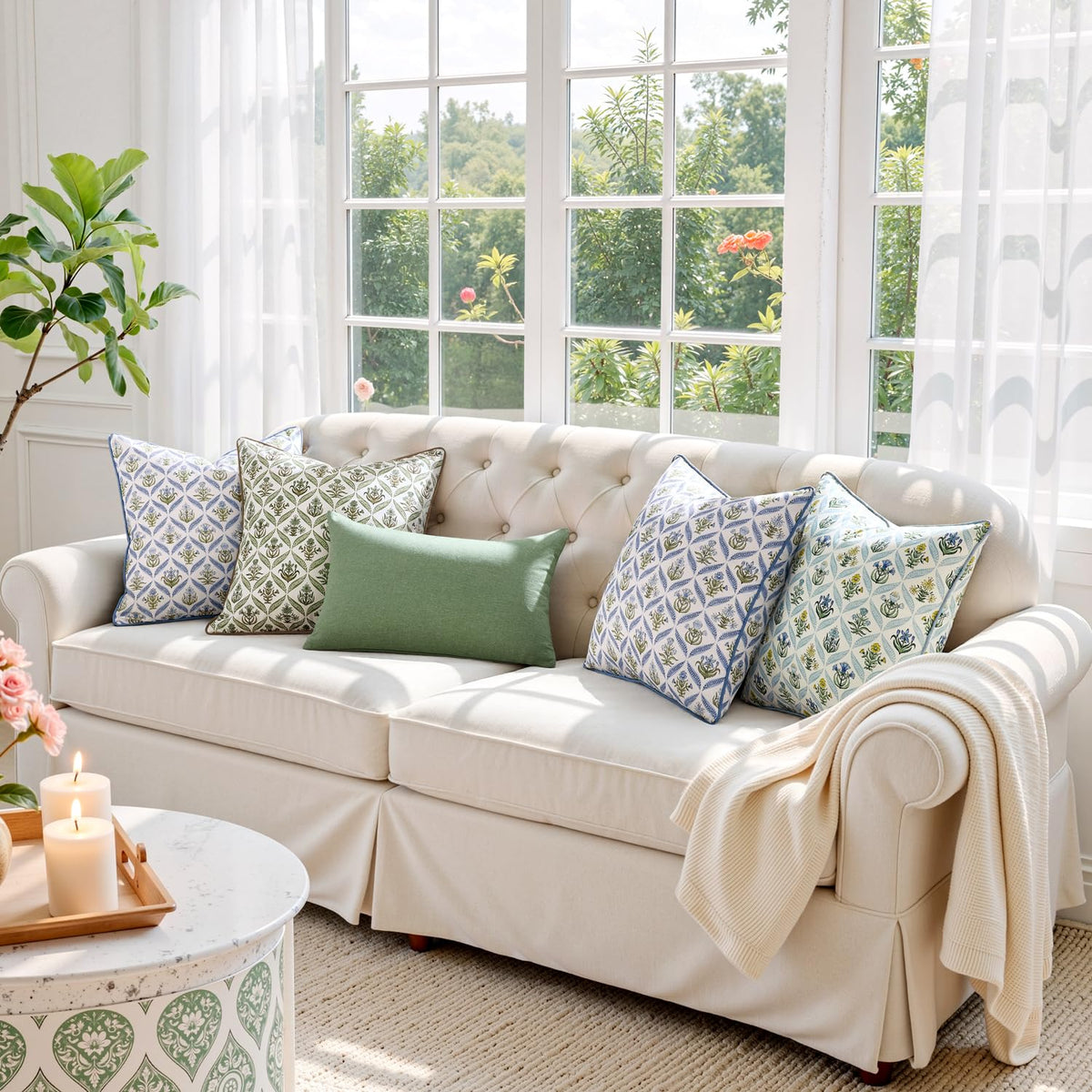 MIULEE garden-ready pillow covers inspire spring vibes