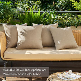 MIULEE four-pack pillow covers with color variety for quick indoor-outdoor styling.