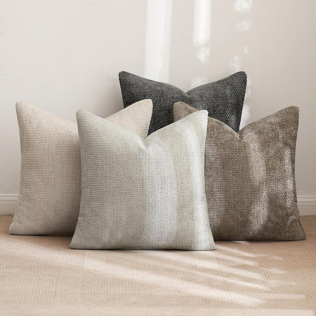 MIULEE four-cover set ready to refresh seating with neutral warmth.