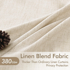 MIULEE four-panel ivory-cream set adds a tailored, designer look.