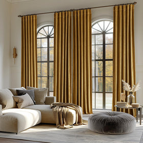 MIULEE Gold Velvet Curtains enhance cozy interiors while dampening external noise.