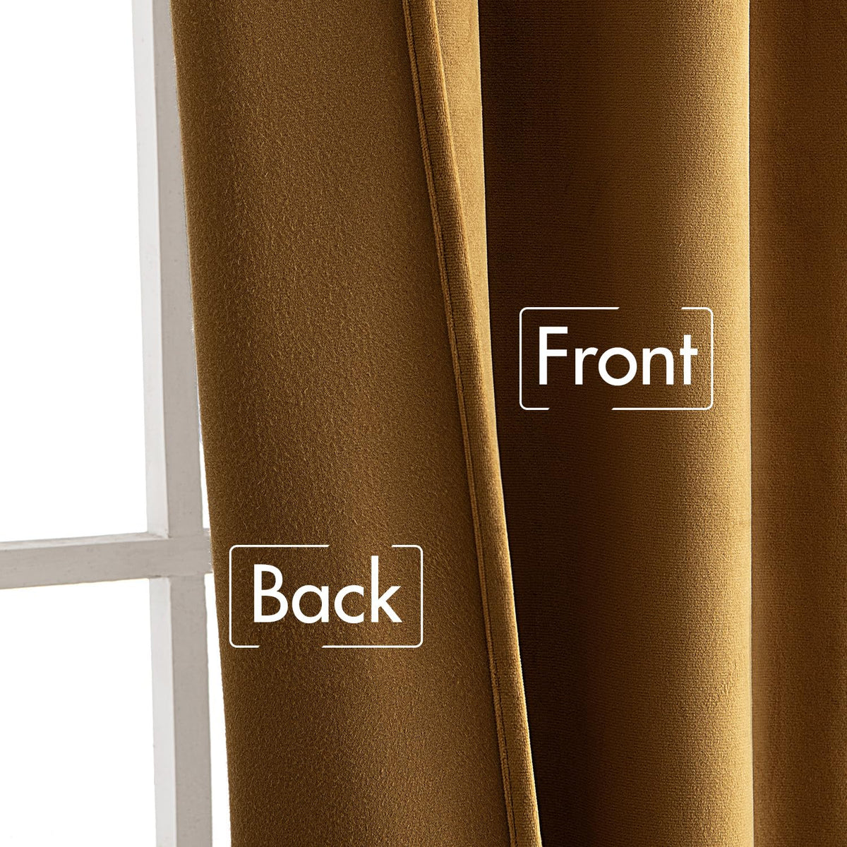 MIULEE Gold Velvet Curtains are easy to care with cold-water machine wash.