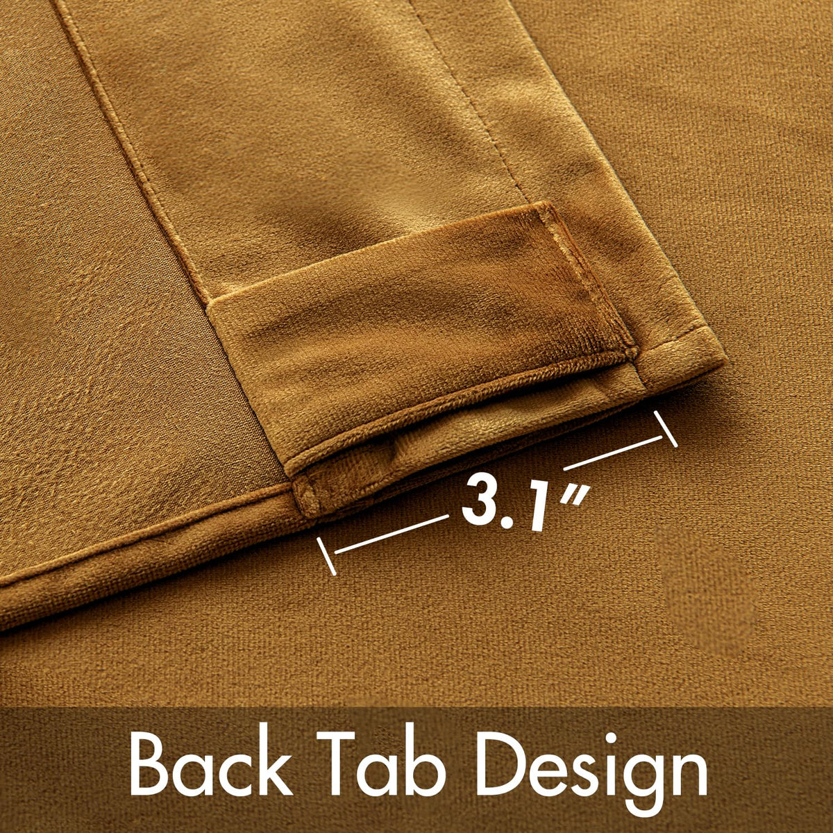 MIULEE Gold Velvet Curtains demonstrate 50% sunlight blocking for daytime quiet.