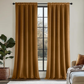 MIULEE two-panel set ready to hang with rod pockets for easy installation.