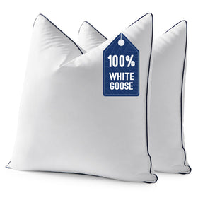 MIULEE goose feather down pillow insert 24x24 for plush living room comfort