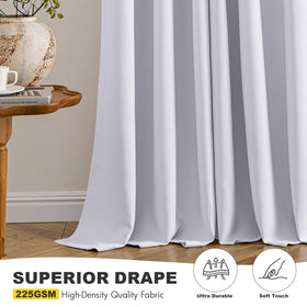 MIULEE grayish-white drapes add elegant texture and versatile style