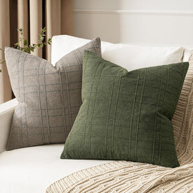 MIULEE green-toned pillow cover in linen blend offers breathable comfort for cushions