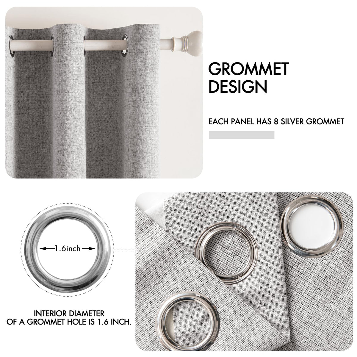 MIULEE grommet drapes add classic style to any living space.