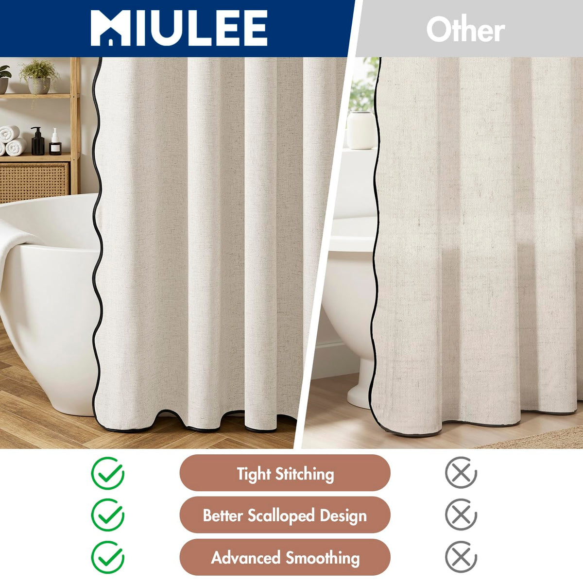 MIULEE heavy-duty linen-polyester blend offers soft touch and lasting durability