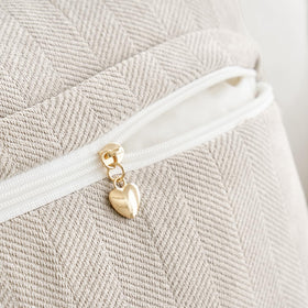 MIULEE hidden heart zipper back detail on pillow cover