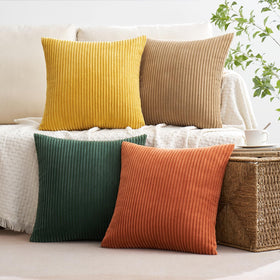 MIULEE hidden zipper corduroy pillow cover for a seamless, swap-friendly look.