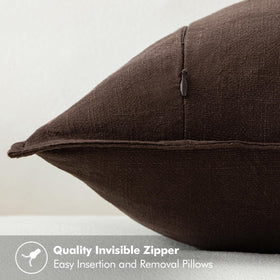 MIULEE hidden zipper pillow cover back view for sleek finish