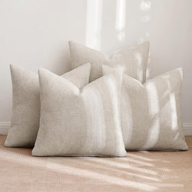 MIULEE hidden zipper pillow cover cream silhouette keeps a sleek, tailored look.