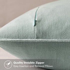 Hidden zipper back view on MIULEE pillow cover for easy insert