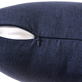 MIULEE hidden zipper detail on navy pillow cover for clean look