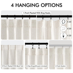 MIULEE hooks and rings set enabling easy slide-open operation.