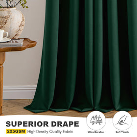 MIULEE hunter green bedroom curtains enabling improved light control