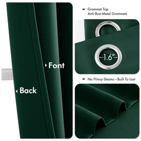 MIULEE hunter green curtains highlighting potential energy saving features