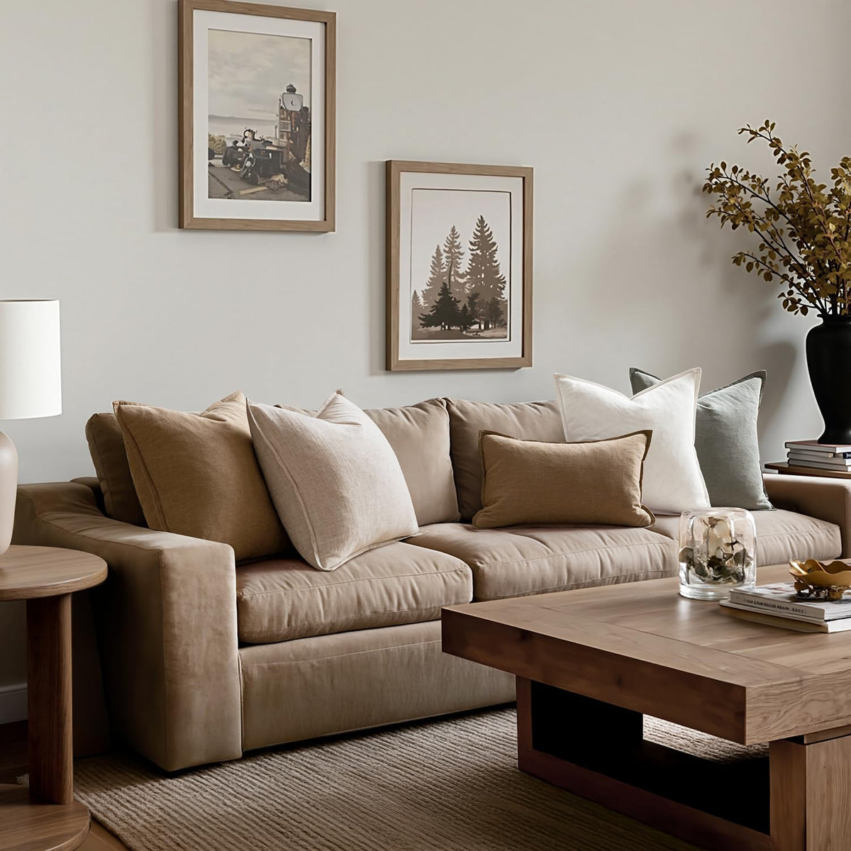 MIULEE four-pack pillow covers shown on sofa for easy room refresh