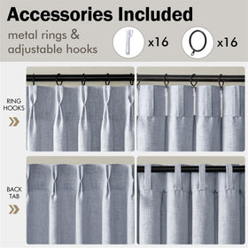 MIULEE light-filtering linen curtains brighten spaces with natural illumination.