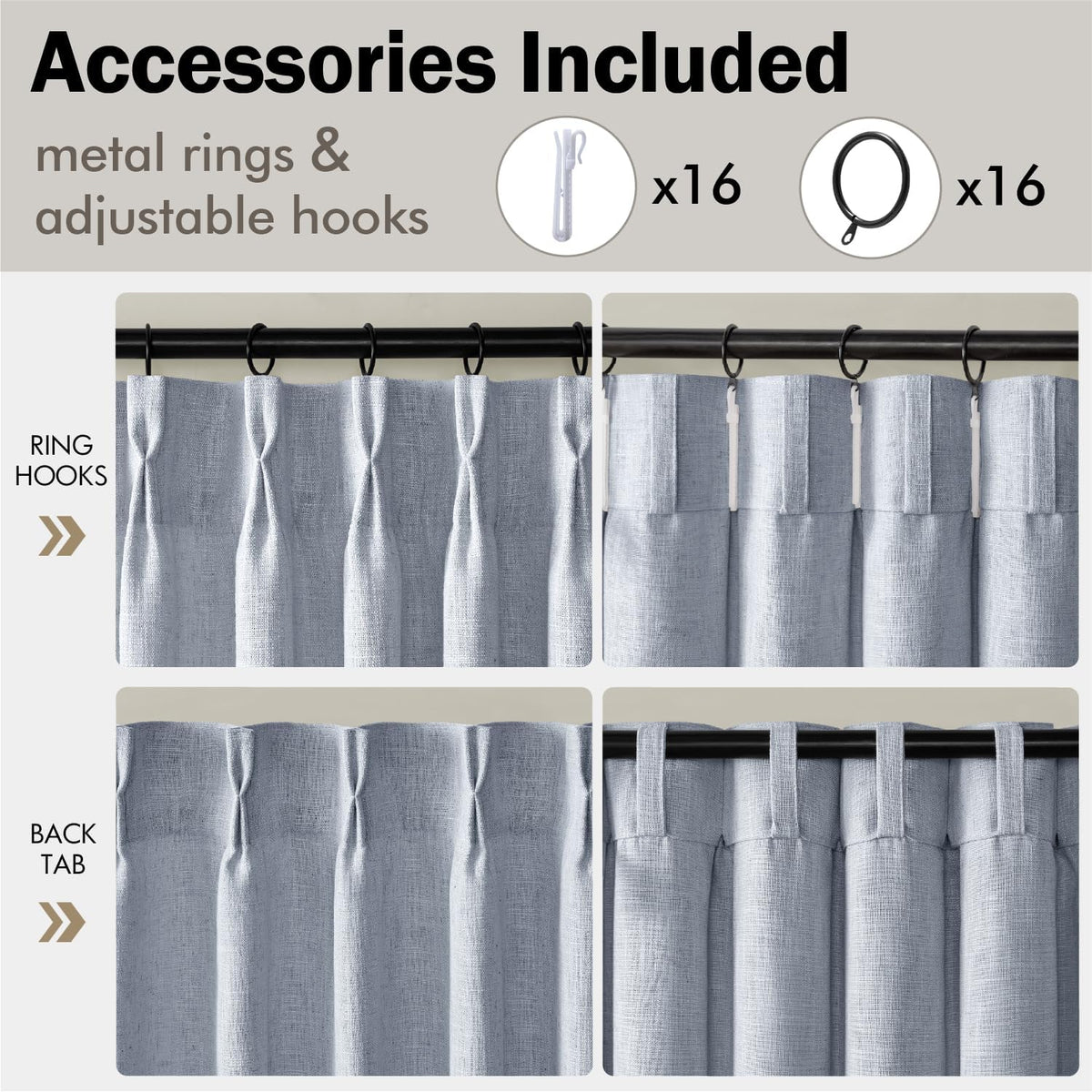 MIULEE light-filtering linen curtains brighten spaces with natural illumination.