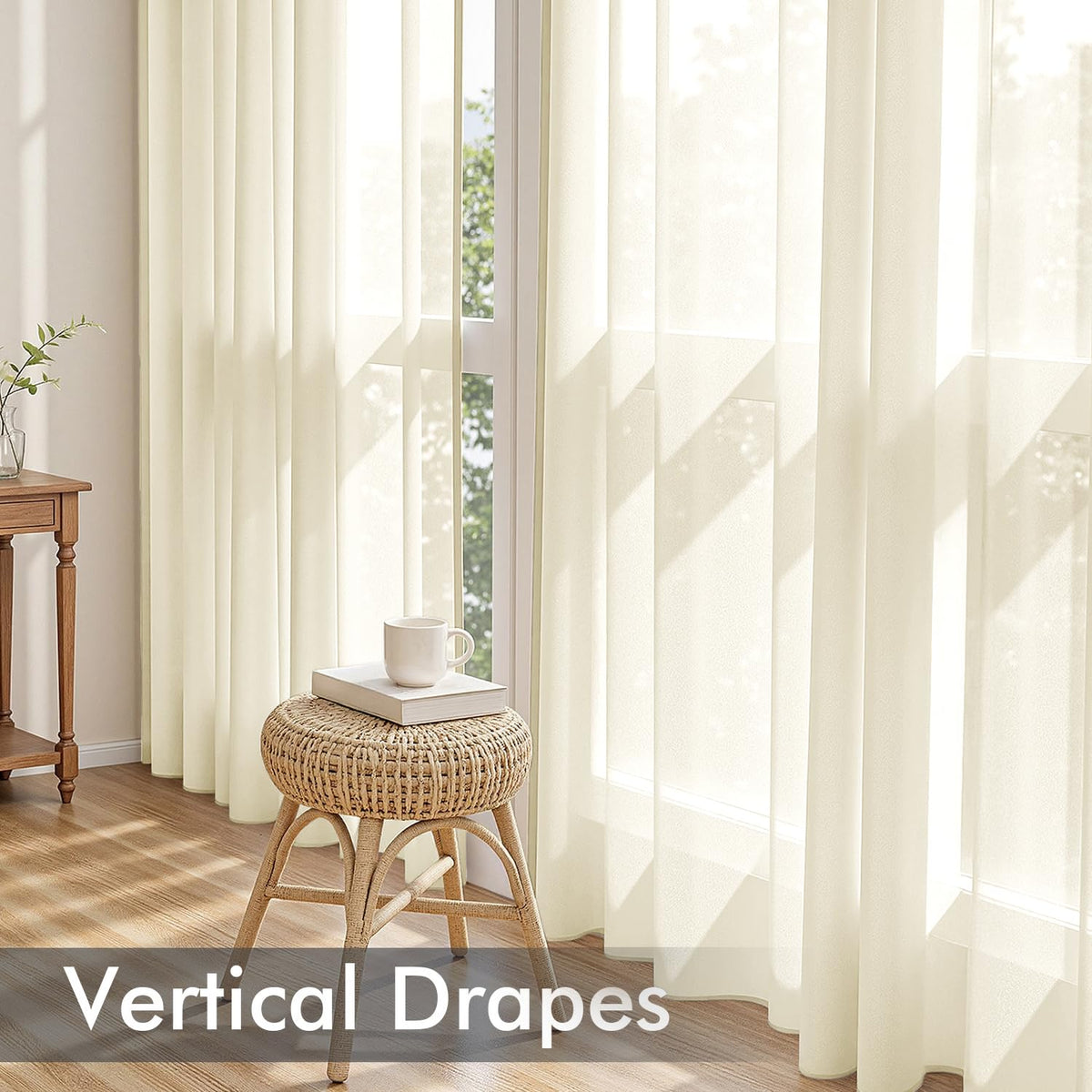 MIULEE curtains styled in a dining room to soften ambience
