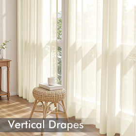 MIULEE curtains styled in a dining room to soften ambience
