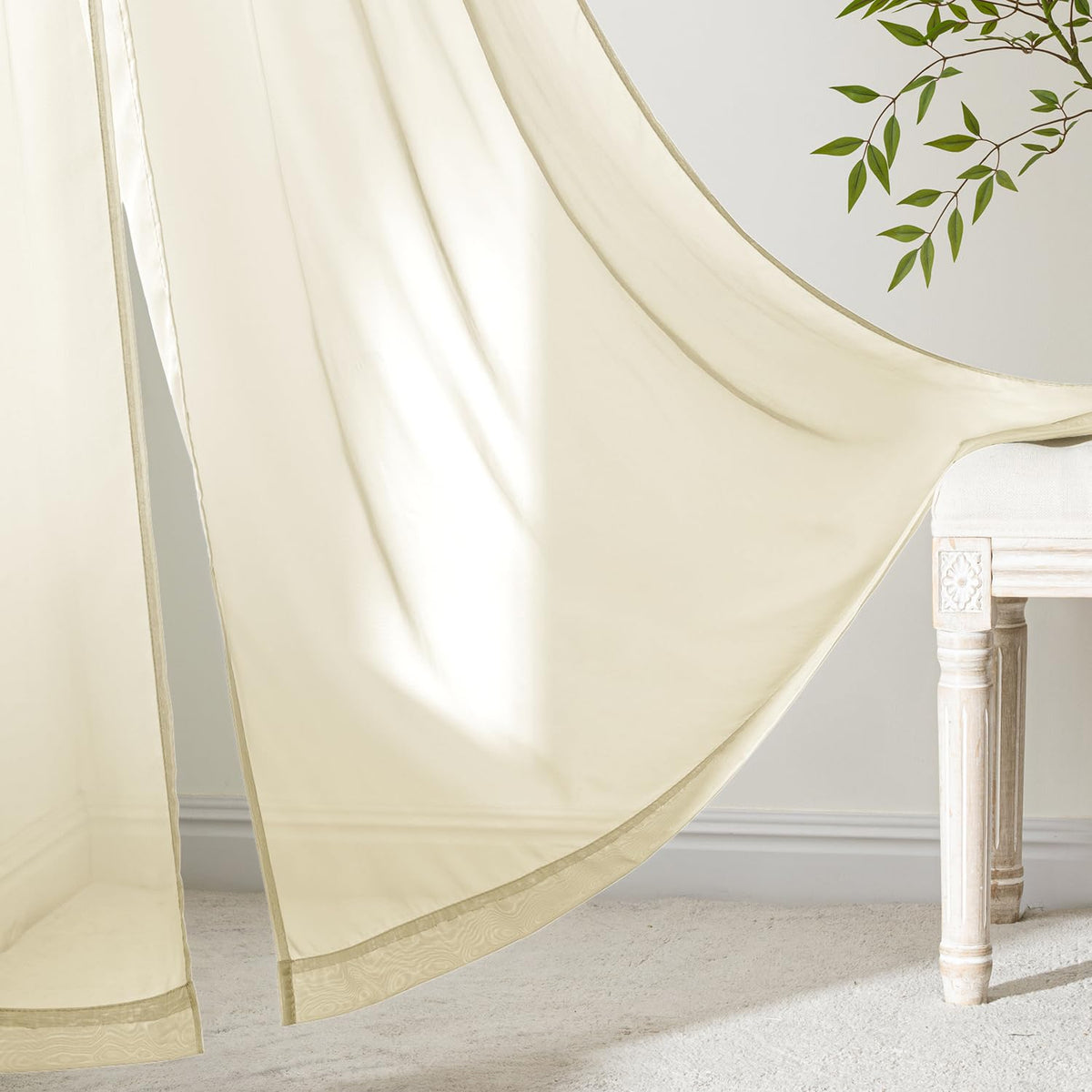 MIULEE curtains easy care with machine washability and low-dry settings